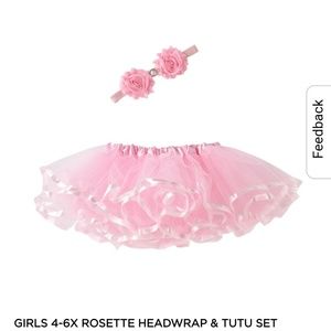 Lulu Girls Rosette Headwrap and Tutu